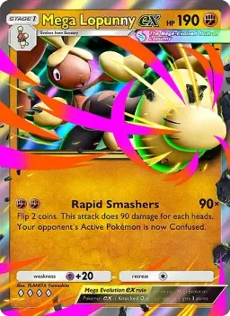 Mega Lopunny ex 042 Chama Carmesim