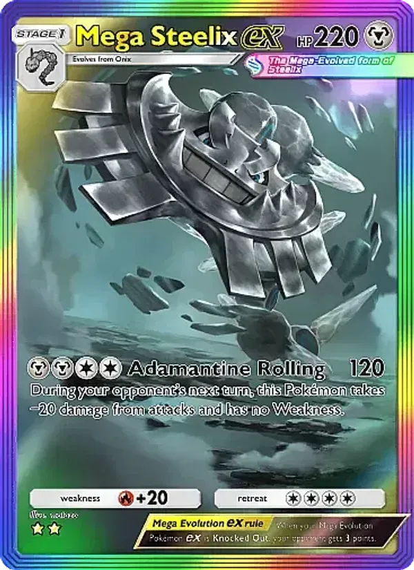 Mega Steelix ex 086/69 Chama Carmesim