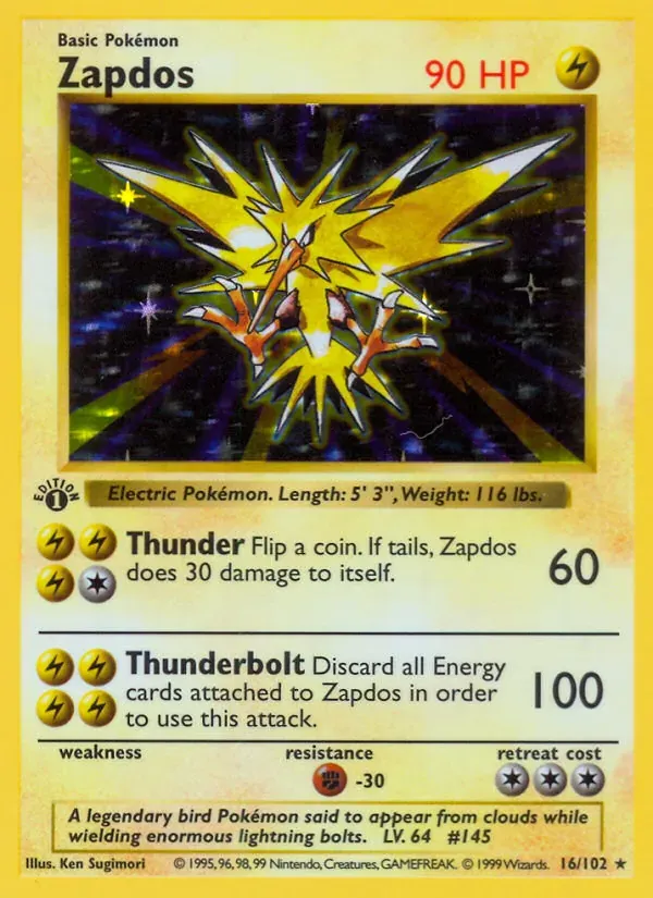 Zapdos 16/102 Coleção Básica