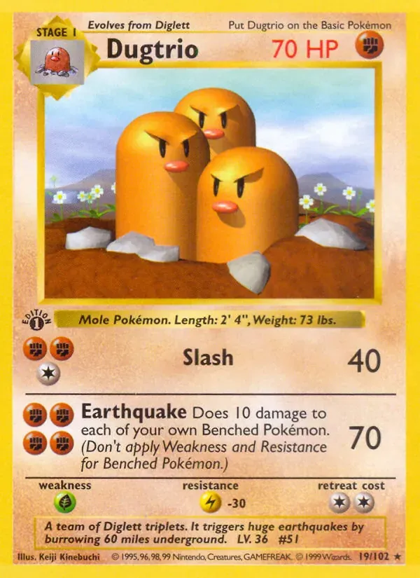 Dugtrio 19/102 Coleção Básica