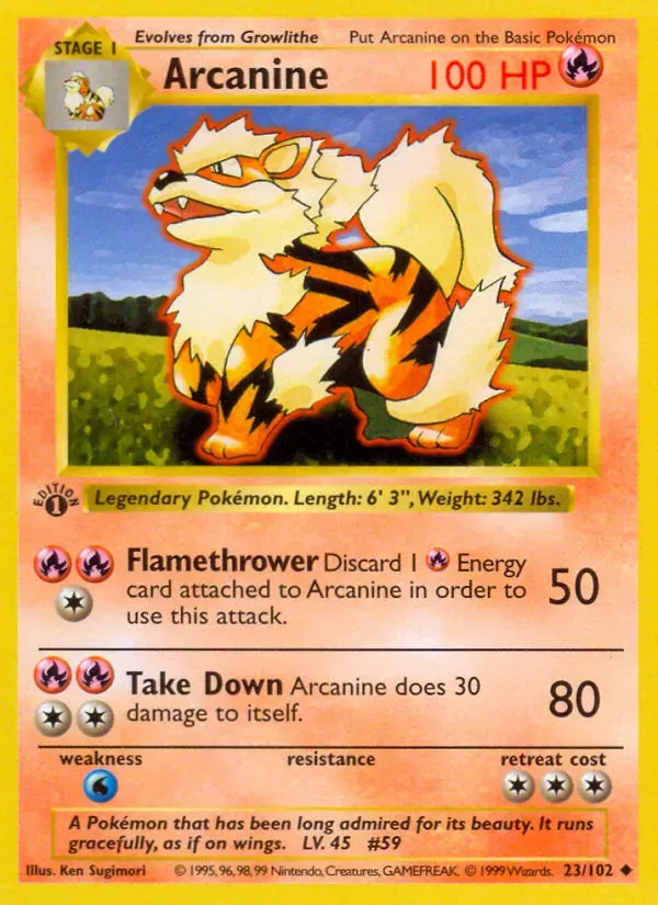 Arcanine 23/102 Coleção Básica