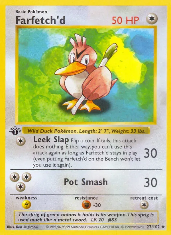 Farfetch'd 27/102 Coleção Básica