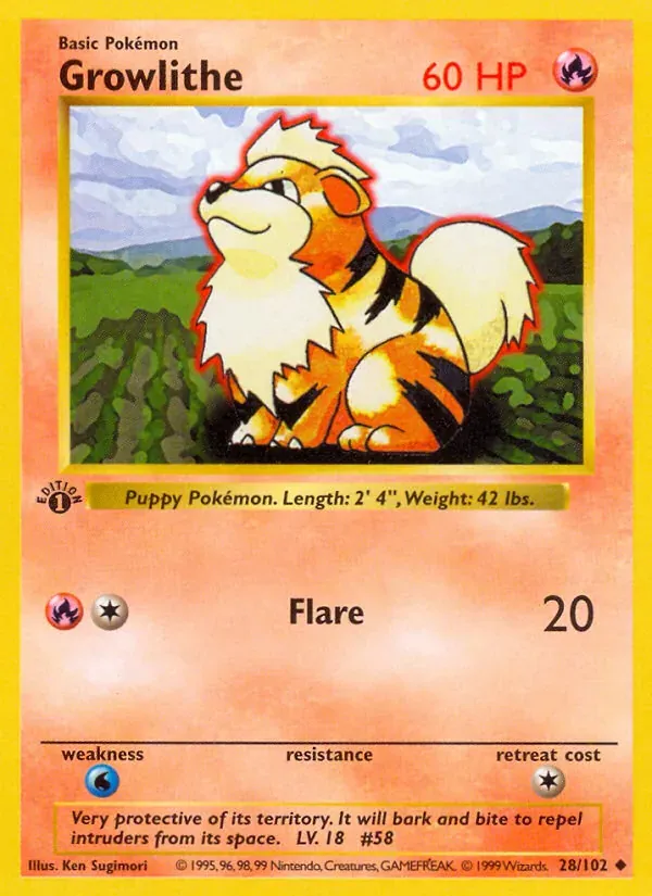 Growlithe 28/102 Coleção Básica
