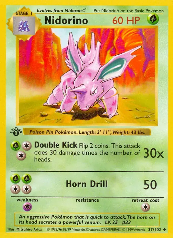 Nidorino 37/102 Coleção Básica