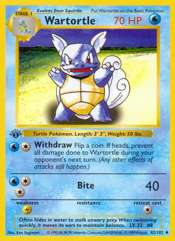 Wartortle 42/102 Coleção Básica