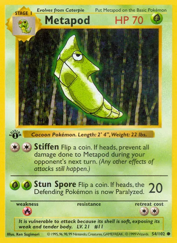 Metapod 54/102 Coleção Básica