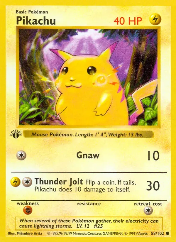 Pikachu 58/102 Coleção Básica