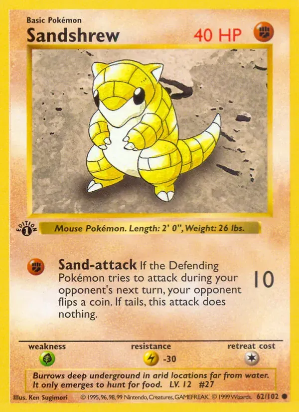 Sandshrew 62/102 Coleção Básica