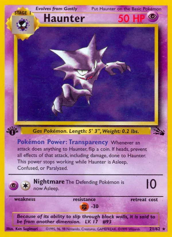 Haunter 21/62 Fóssil