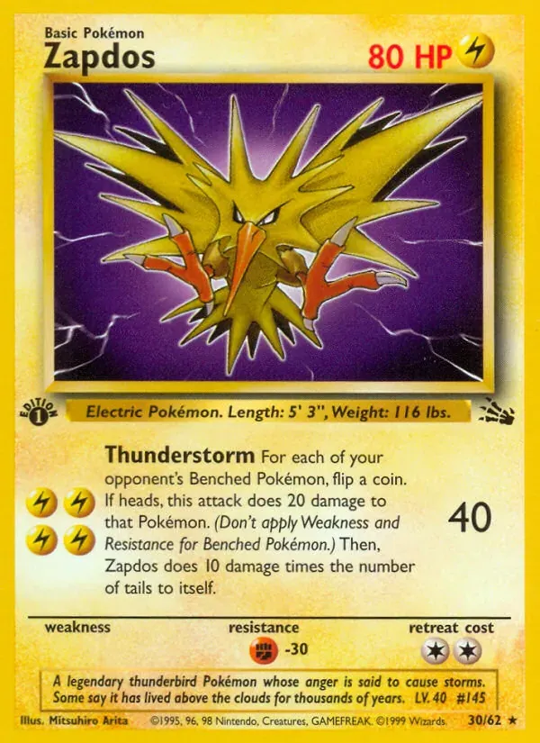 Zapdos 30/62 Fóssil