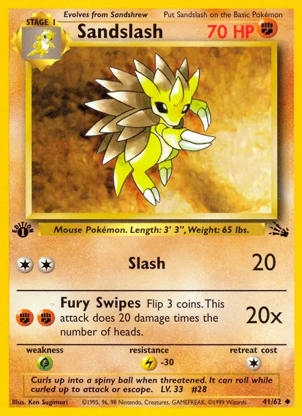 Sandslash 41/62 Fóssil