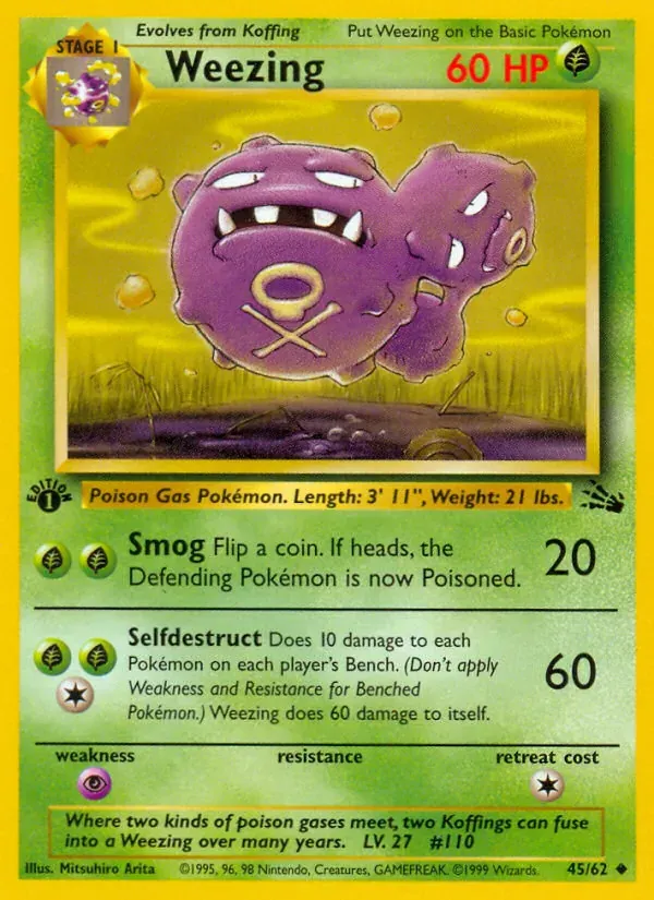 Weezing 45/62 Fóssil