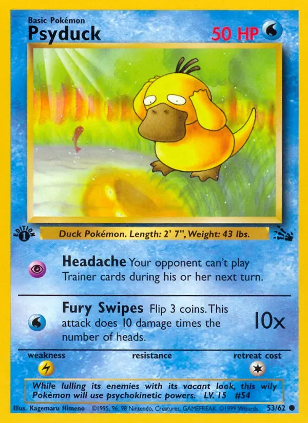 Psyduck 53/62 Fóssil