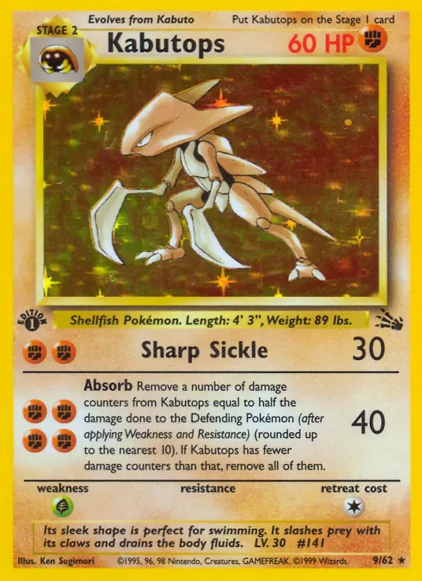 Kabutops 9/62 Fóssil