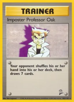 Impostor Professor Oak 102 Base Set 2
