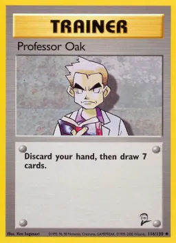Professor Oak 116 Base Set 2