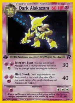 Dark Alakazam 1 Team Rocket