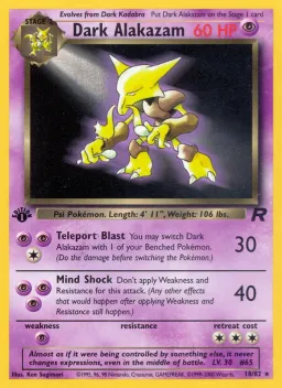 Dark Alakazam 18 Team Rocket