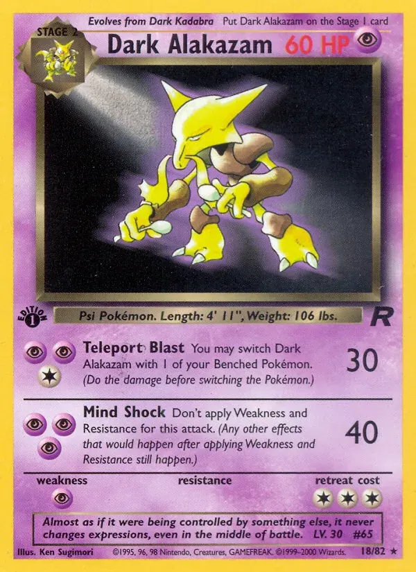 Dark Alakazam 18/82 Team Rocket
