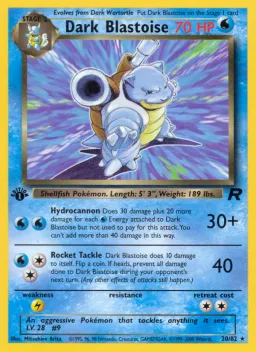 Dark Blastoise 20 Team Rocket