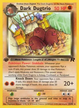 Dark Dugtrio 23 Team Rocket