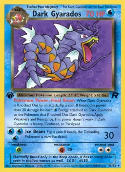 Dark Gyarados 25 Team Rocket