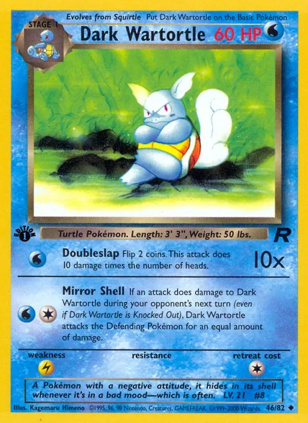 Dark Wartortle 46/82 Team Rocket