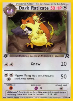 Dark Raticate 51 Team Rocket