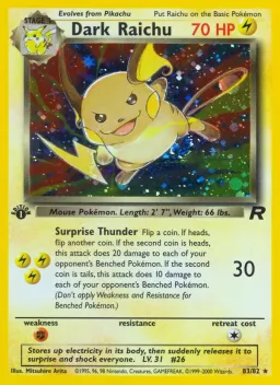 Dark Raichu 83 Team Rocket