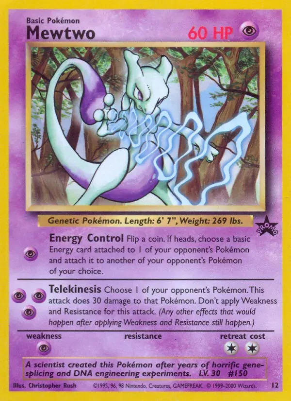Mewtwo 12/53 Wizards Black Star Promos