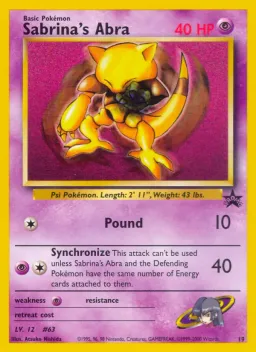 Sabrina's Abra 19 Wizards Black Star Promos