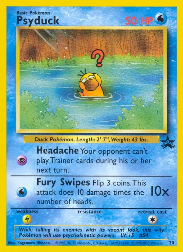 Psyduck 20/53 Wizards Black Star Promos