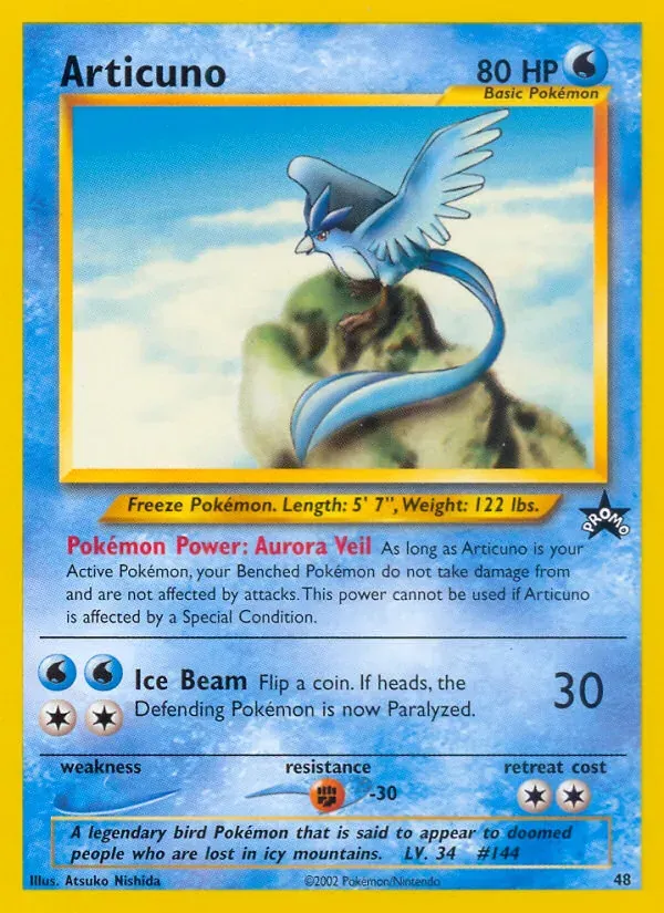 Articuno 48/53 Wizards Black Star Promos