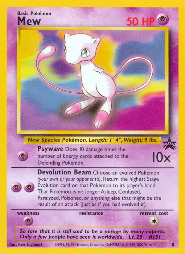 Mew 8/53 Wizards Black Star Promos