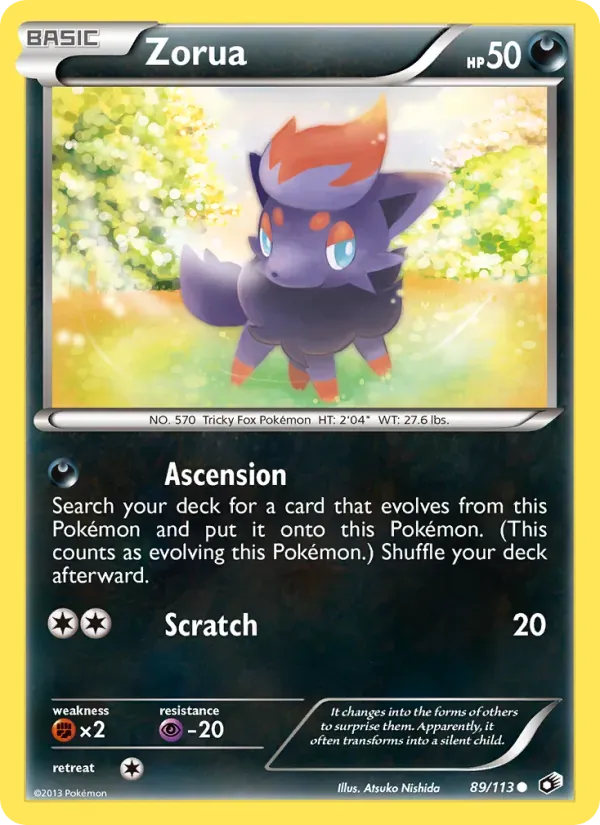 Zorua 89/113 Tesouros Lendários
