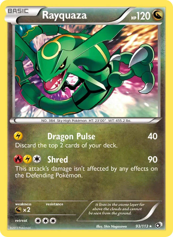 Rayquaza 93/113 Tesouros Lendários