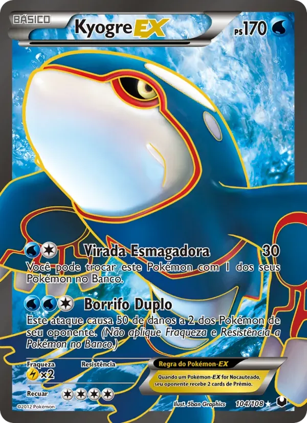 Kyogre-EX 104/108 Exploradores da Escuridão
