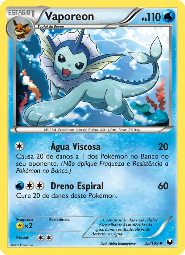 Vaporeon 25/108 Exploradores da Escuridão