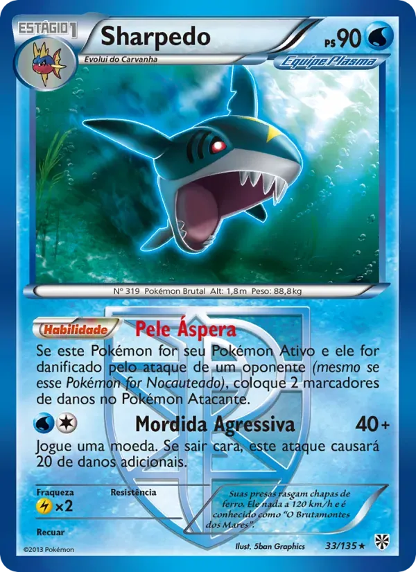 Sharpedo 33/135 Tempestade de Plasma