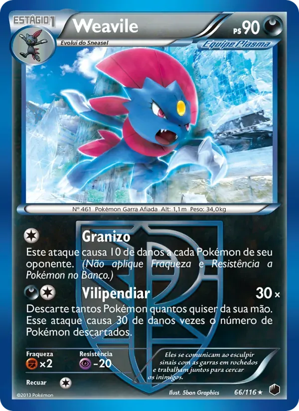 Weavile 66/116 Congelamento de Plasma