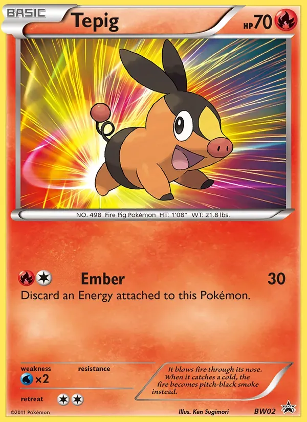 Tepig BW02/101 BW Black Star Promos