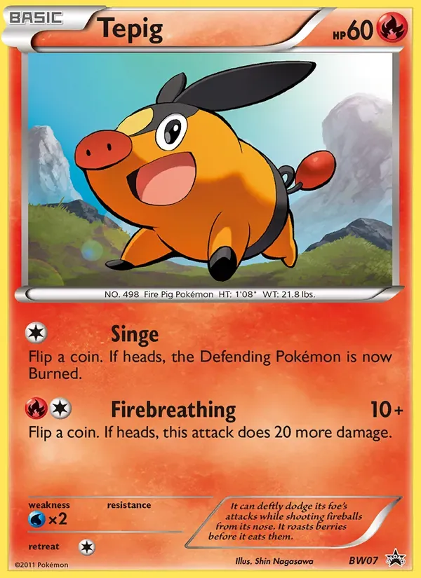 Tepig BW07/101 BW Black Star Promos