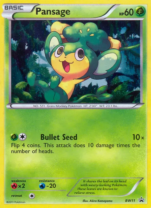 Pansage BW11/101 BW Black Star Promos