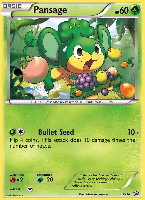 Pansage BW14/101 BW Black Star Promos