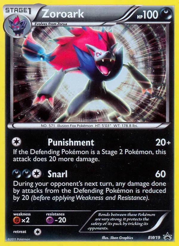 Zoroark BW19/101 BW Black Star Promos