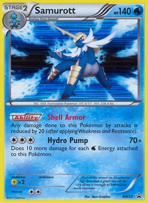 Samurott BW22/101 BW Black Star Promos