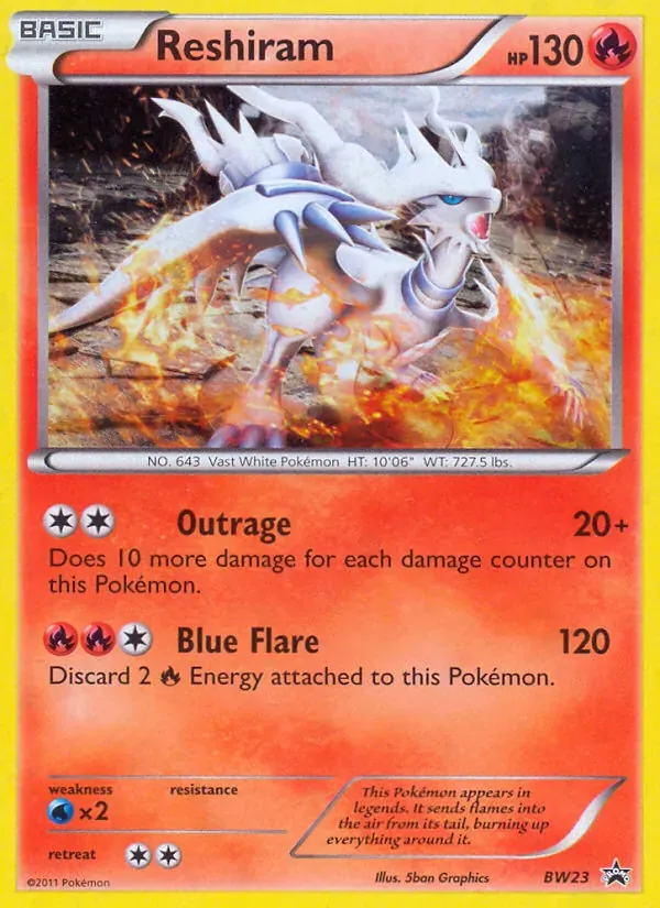 Reshiram BW23/101 BW Black Star Promos