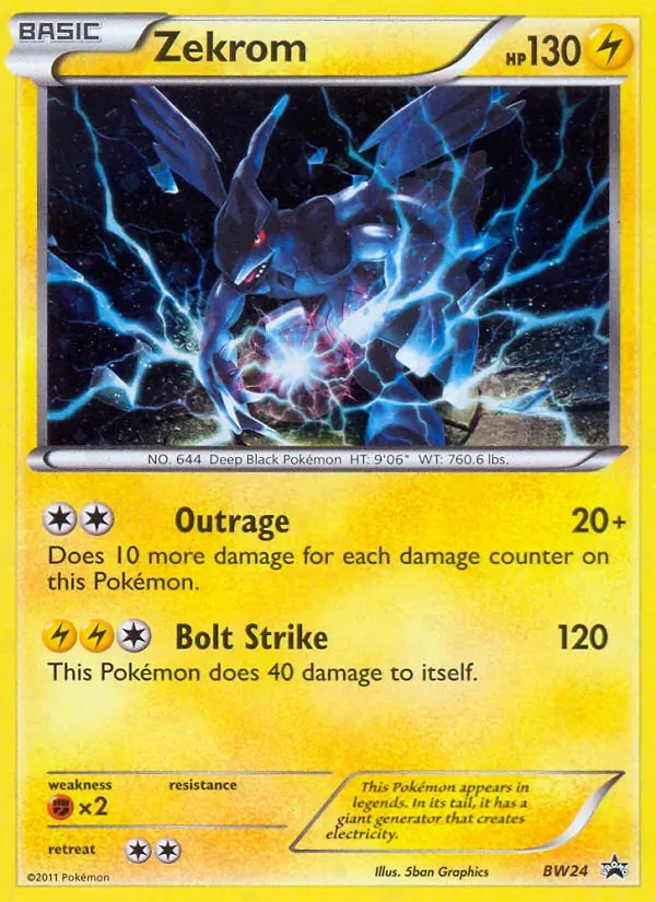 Zekrom BW24/101 BW Black Star Promos