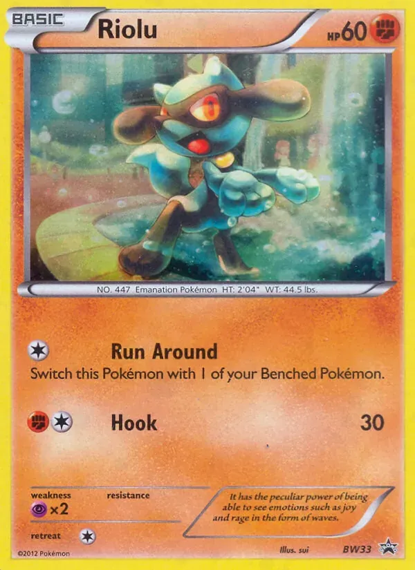 Riolu BW33/101 BW Black Star Promos