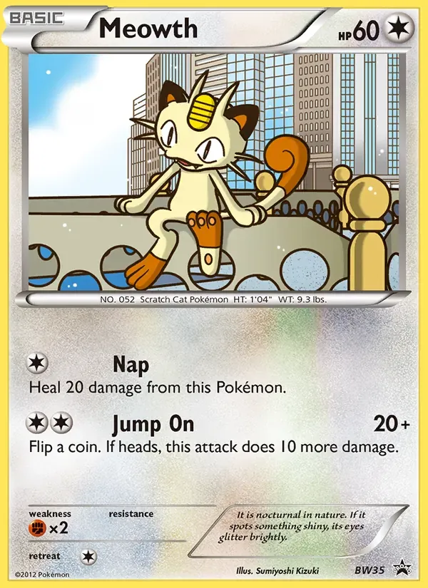 Meowth BW35/101 BW Black Star Promos